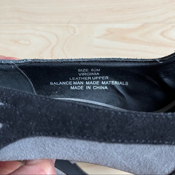 Marco Santi Grey Black Peeped Toed Heels Pumps size 6.5 - Picture 7 of 10